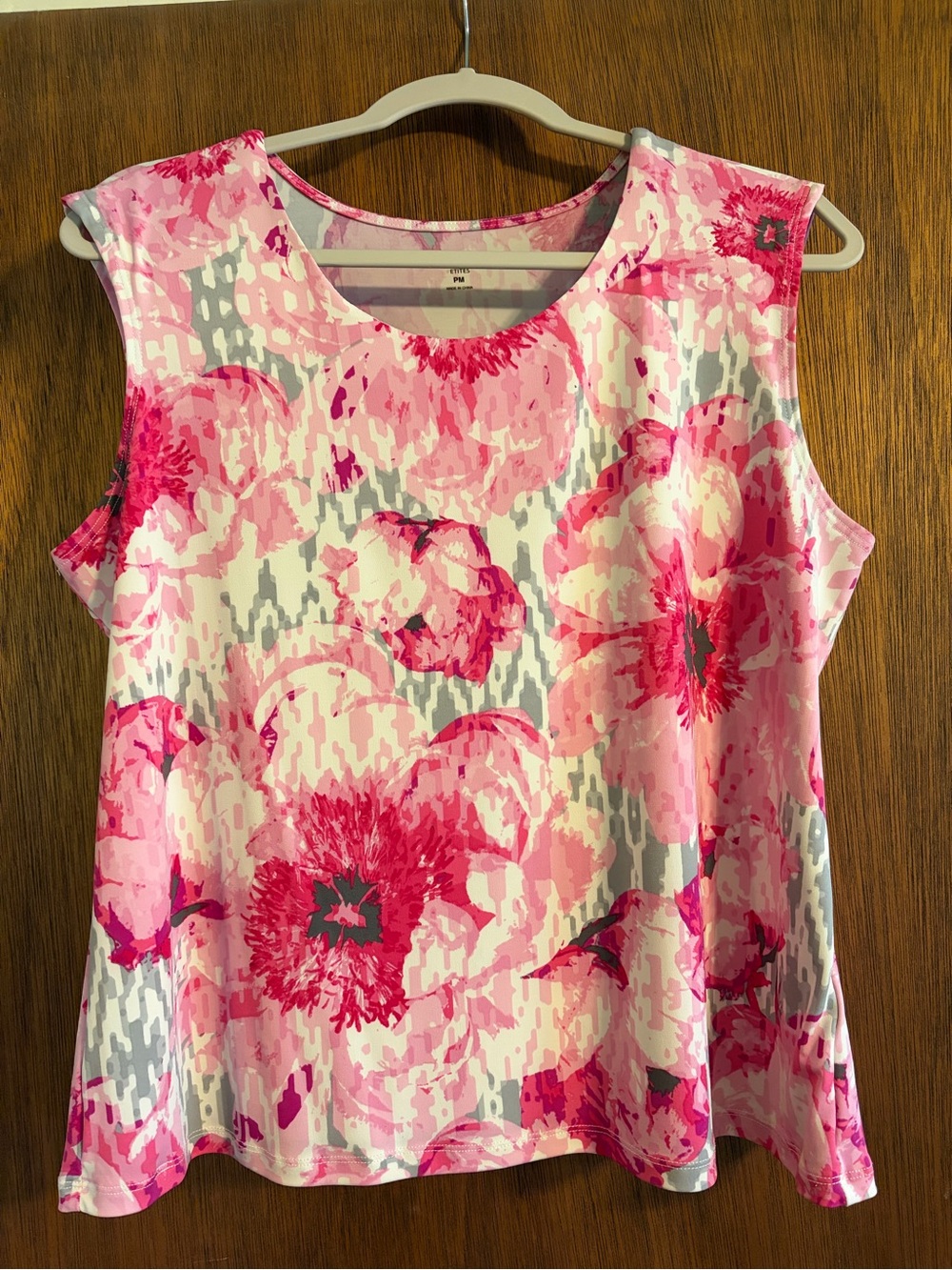 EUC Allison Dailey floral sleeveless top PM